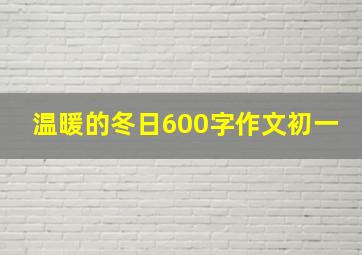 温暖的冬日600字作文初一