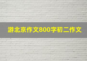 游北京作文800字初二作文