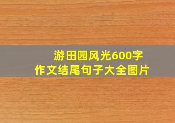 游田园风光600字作文结尾句子大全图片