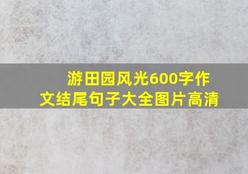 游田园风光600字作文结尾句子大全图片高清