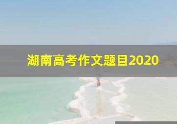 湖南高考作文题目2020