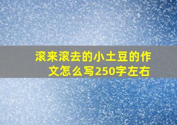 滚来滚去的小土豆的作文怎么写250字左右