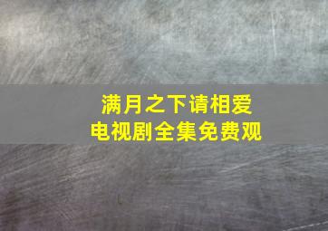 满月之下请相爱电视剧全集免费观