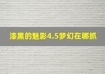 漆黑的魅影4.5梦幻在哪抓