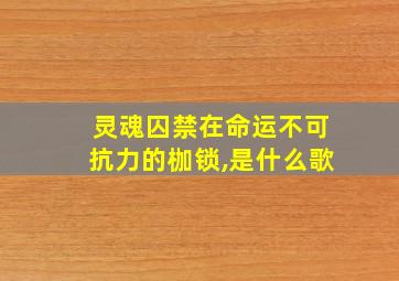 灵魂囚禁在命运不可抗力的枷锁,是什么歌