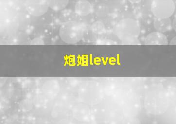 炮姐level