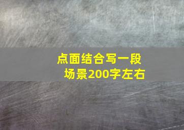 点面结合写一段场景200字左右