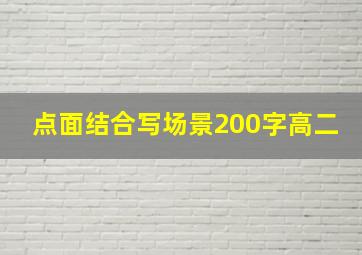 点面结合写场景200字高二