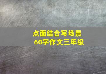 点面结合写场景60字作文三年级