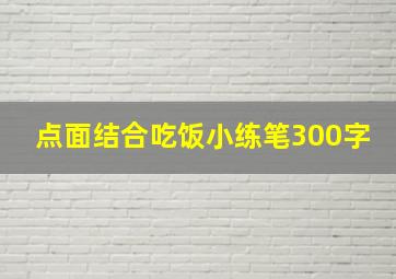 点面结合吃饭小练笔300字