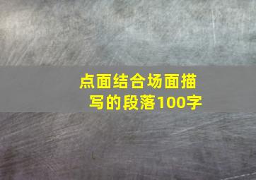 点面结合场面描写的段落100字