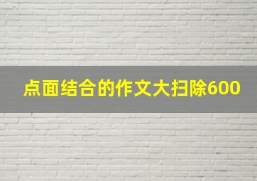 点面结合的作文大扫除600