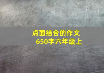 点面结合的作文650字六年级上