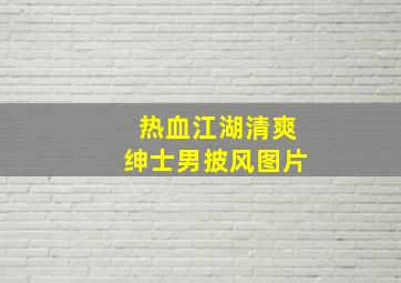 热血江湖清爽绅士男披风图片