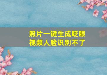 照片一键生成眨眼视频人脸识别不了