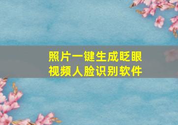 照片一键生成眨眼视频人脸识别软件