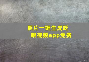 照片一键生成眨眼视频app免费