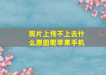 照片上传不上去什么原因呢苹果手机