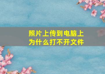 照片上传到电脑上为什么打不开文件