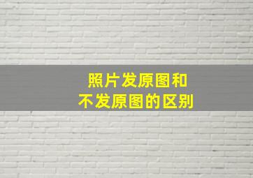 照片发原图和不发原图的区别