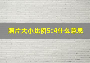 照片大小比例5:4什么意思