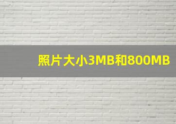 照片大小3MB和800MB