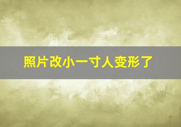 照片改小一寸人变形了