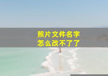 照片文件名字怎么改不了了