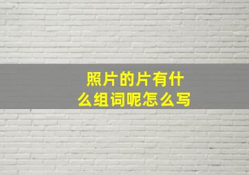 照片的片有什么组词呢怎么写