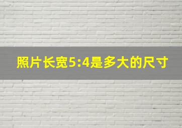 照片长宽5:4是多大的尺寸