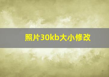 照片30kb大小修改