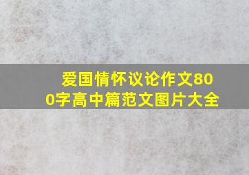 爱国情怀议论作文800字高中篇范文图片大全