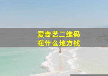 爱奇艺二维码在什么地方找