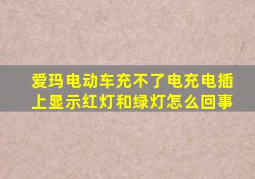 爱玛电动车充不了电充电插上显示红灯和绿灯怎么回事