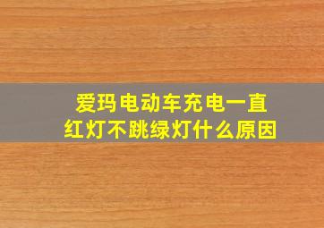 爱玛电动车充电一直红灯不跳绿灯什么原因