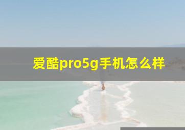 爱酷pro5g手机怎么样