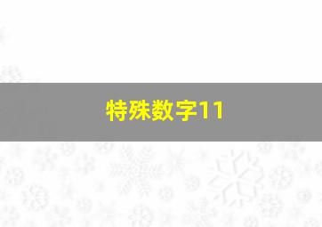 特殊数字11