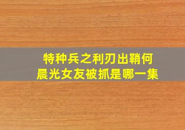 特种兵之利刃出鞘何晨光女友被抓是哪一集