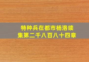 特种兵在都市杨洛续集第二千八百八十四章