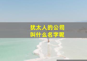 犹太人的公司叫什么名字呢