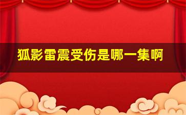 狐影雷震受伤是哪一集啊