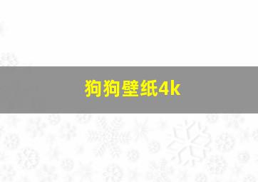 狗狗壁纸4k