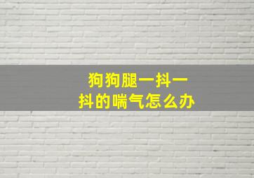 狗狗腿一抖一抖的喘气怎么办