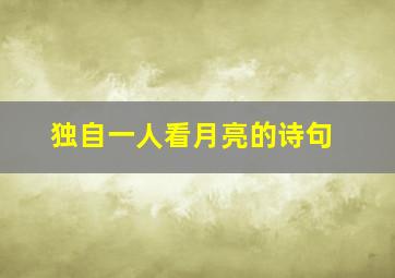 独自一人看月亮的诗句