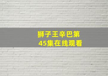 狮子王辛巴第45集在线观看