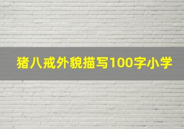 猪八戒外貌描写100字小学