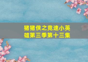 猪猪侠之竞速小英雄第三季第十三集