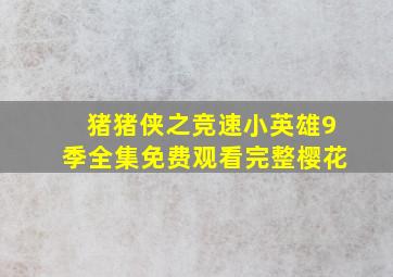 猪猪侠之竞速小英雄9季全集免费观看完整樱花