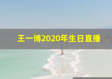 王一博2020年生日直播