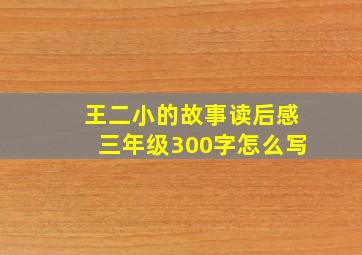 王二小的故事读后感三年级300字怎么写